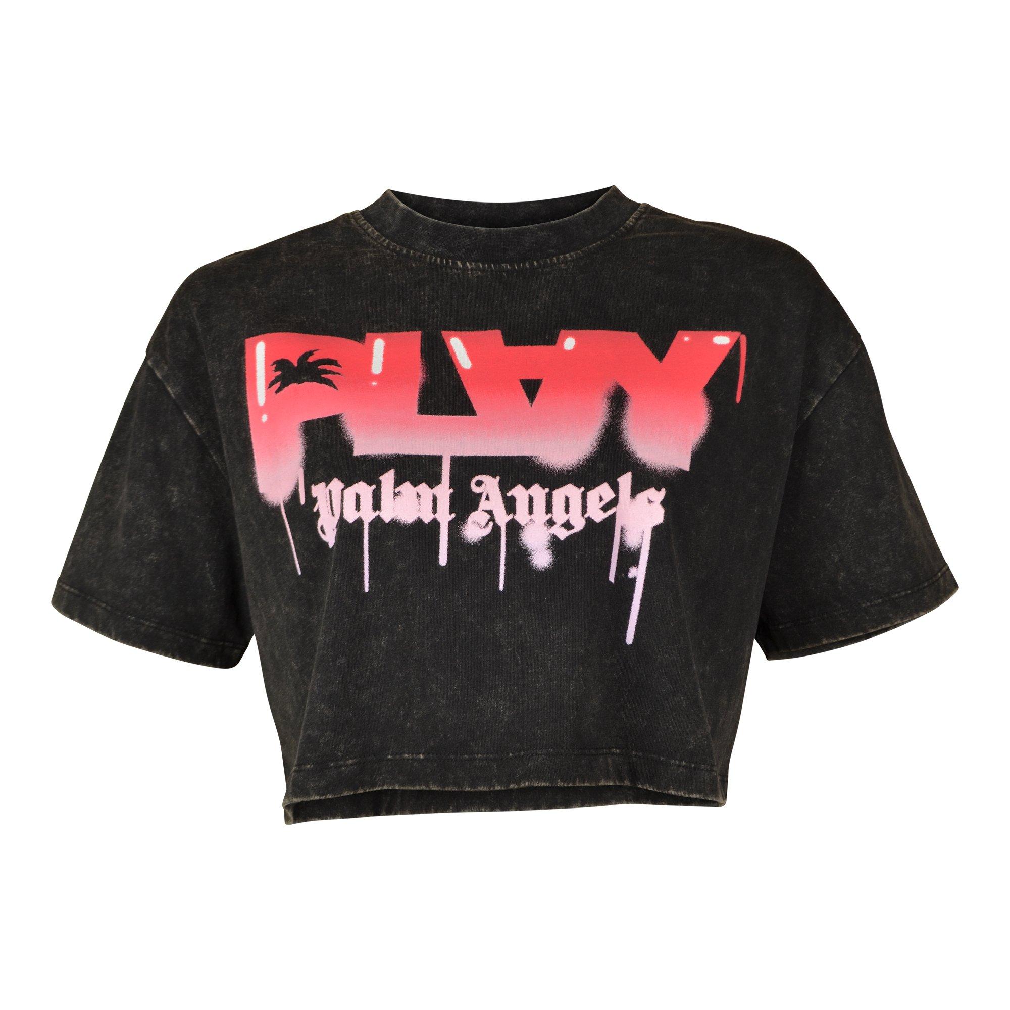 FA26 PLAY SPRAY PAINT ANGEL TEE - BLACK/RED/BLUE